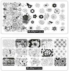 <span class=keywords><strong>Kit</strong></span> de plaques d'estampage pour nail art, 1 pièce, série de fleurs, dessins animés personnalisés, organisateur de timbres, art de manucure et de pédicure - Product Image 1