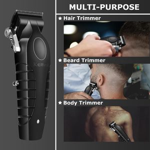 Pour <span class=keywords><strong>KEMEI</strong></span> <span class=keywords><strong>2296</strong></span> ensemble de tondeuse à barbe professionnelle pour hommes cheveux lame en forme de T pour tondeuse avec alimentation électrique filaire/sans fil USB - Product Image 3
