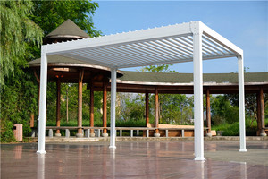 2023 nouveau design haut de gamme stores personnalisés gazebo moderne étanche persienne toit <span class=keywords><strong>jardin</strong></span> extérieur aluminium Pergola - Product Image 6
