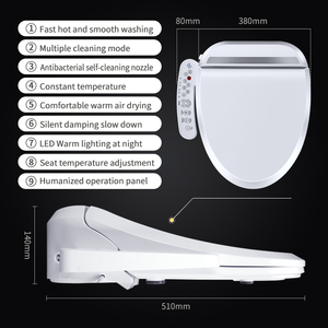 Asiento de Inodoro Eléctrico <span class=keywords><strong>Inteligente</strong></span> Moderno con Bidé Integrado, Control Remoto, Enjuague con Agua Caliente, Calefacción y Bidés Electrónicos Inteligentes - Product Image 2