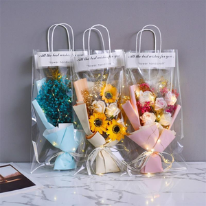 Chinese New Year Christmas Valentine <b>Gift</b> <b>for</b> <b>Girlfriend</b> Roses Sunflowers Bouquet Plastic Eco-Friendly High Quality Indoor Use - Product Image 1