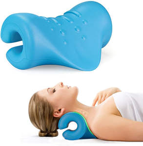 Alat Traksi Serviks Tiup Portabel dan Peregang Leher, Relaksasi Leher dan Bahu, Bantal Chiropraktik - Product Image 1