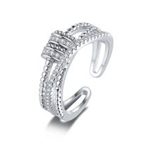 Bague rotative infinie, best-seller transfrontalier, design minimaliste en forme de huit, accents en zircon, ambiance premium, anti-stress