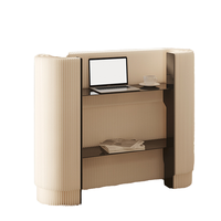 Table de réception pliante Portable papier Kraft minimaliste réception d'événement mobile pour hôtel immeuble de bureaux