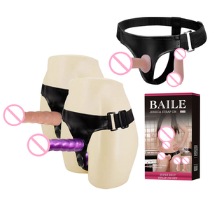 <span class=keywords><strong>Dildo</strong></span> Doble Realista con Arnés para Usar al por Mayor de Silicona Juguete Sexual para Adultos con Cinturón para Lesbianas y Mujeres Hipoalergénico - Product Image 1