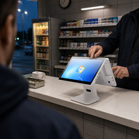 Terminal de point de vente de bureau, caisse enregistreuse blanche, machine de caisse pour restaurant, magasin de détail, supermarché, caissier, Windows 10