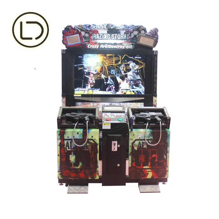 LeaderDream sikke işletilen çekim Zombies atari makinesi Video oyunu makine elektronik atıcılık oyunları 55 inç ekran ile