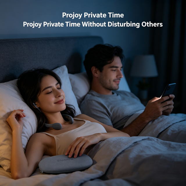 Wireless Bone Conduction Sleep Pillow Speaker with Built-in White Noise and TF Card Support