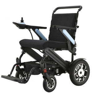 Silla de ruedas eléctrica portátil Plegable ligera de acero al carbono de alta resistencia con motores duales Silla de Ruedas de viaje - Product Image 5