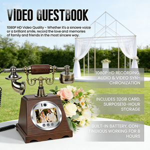 Retro Video <strong>Guest</strong> <strong>Book</strong> , Corded Phone <strong>with</strong> <strong>Photo</strong> Function , New Arrival <strong>Wedding</strong> <strong>Guest</strong> Video Message &amp; Blessing Recorder - Product Image 2