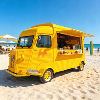 Food Truck Certifié Halal avec Gril Plat et Rôtissoire Verticale, Cuisine Mobile Entièrement Équipée pour Événements de la Communauté Musulmane