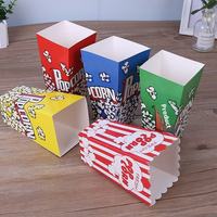 Personal isierte Papier Popcorn Container Kino Wieder verwendbare Popcorn Eimer mit benutzer definierten Logo