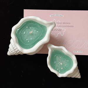 Ocean Fireworks Conch Scented Candle, Creative Fragrance <b>Gift</b> <b>Box</b>, Jelly Wax, Shell and Starfish Handmade Candle - Product Image 1