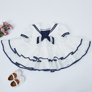 Vestiti dei capretti svegli del collare del marinaio del vestito del bambino di estate casuale piccolo vestito della ragazza - Product Image 6