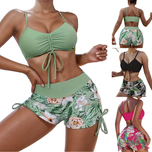 Ensemble de maillot de bain deux pièces unisexe sexy et tendance à séchage rapide, motif floral, haute qualité, service OEM - Product Image 1