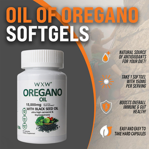 แคปซูลแข็งออร์แกนิค wxw น้ำมันออริกาโนวิตามินสำหรับผู้ใหญ่ไม่ใช่สำหรับหญิงตั้งครรภ์หรือทารกแรกเกิด - Product Image 4