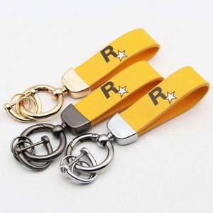 Custom Logo Carbon Fiber Car <b>Key</b> <b>Chain</b> High-Grade Black <b>Leather</b> with Horseshoe Buckle Zinc Alloy Metal Plastic Material - Product Image 3