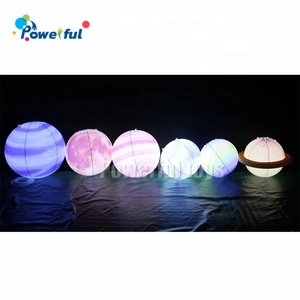 Parc décoratif grande lumière Led système solaire lune soleil terre <span class=keywords><strong>Jupiter</strong></span> Mars saturne neuf <span class=keywords><strong>planète</strong></span> ballons planètes gonflables géantes - Product Image 2