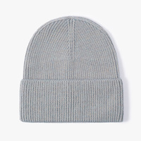 Topi Rajut Akrilik Jacquard Sederhana, Polos, Dapat Disesuaikan, Tebal, Awet, Kasual, Warna Solid, Unisex, untuk Musim Gugur dan Dingin