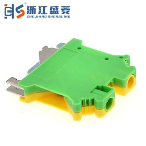 USLKG 6N 6mm 57A AWG32-8 니켈 도금 구리 나사 연결 Din 레일 전원 캐비닛 용 <span class=keywords><strong>2</strong></span> 극 접지 케이블 터미널 블록 - Product Image 5