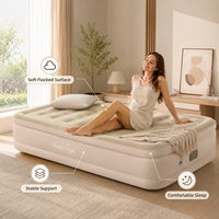 Vente en gros de matelas autogonflants pour adultes, voyage, camping, matelas gonflable de haute qualité pour lit pneumatique simple à usage intérieur