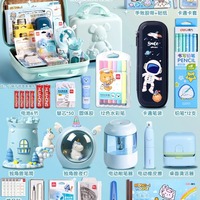 1. Juni Kinder 3D High-End Schreibwaren-Set Geschenkbox für Jungen Mädchen Schüler - Komplettes Luxus-Souvenir Abschluss-Edition Hochzeit