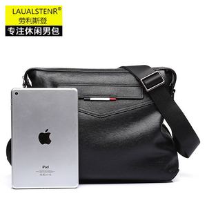 Sac à bandoulière en cuir véritable pour hommes, noir, durable, résistant à l'usure, pour loisirs et voyages, été 2021 - Product Image 2