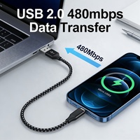 Kabel Micro USB Fast Charger 30cm 1m 2m Transfer Data 480Mbps Berkualitas Tinggi Jalinan Nilon 3A Kabel Pengisi Daya Micro USB Produk Terbaru