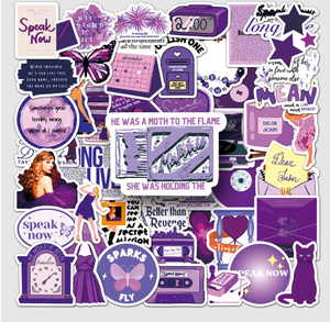 50PCS Pegatinas Personalizadas Listas para Enviar, Pegatinas Impermeables <span class=keywords><strong>de</strong></span> Anime, Lindas Caricaturas, Dibujos Animados, Speak Now, Álbumes <span class=keywords><strong>de</strong></span> Red <span class=keywords><strong>Taylor</strong></span>, Pegatinas <span class=keywords><strong>de</strong></span> Dibujos Animados - Product Image 5