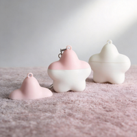 ML PACK Contenant en silicone portable en forme d'étoile avec porte-clés - Mini flacon de voyage rechargeable pour baume à lèvres, crème pour les mains