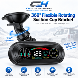 Compteur de pente GPS pour <span class=keywords><strong>voiture</strong></span>, affichage numérique HUD, vitesse, altitude, boussole, angle de bâche et de roulis, alarme, outil pour véhicule tout-terrain - Product Image 1