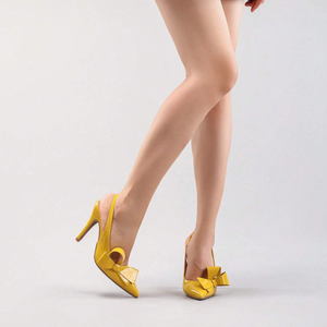 Sandales à talons hauts à bout pointu avec nœud <span class=keywords><strong>pour</strong></span> femmes, talons slingback en cuir PU, idéales <span class=keywords><strong>pour</strong></span> les mariages et les soirées, élégantes <span class=keywords><strong>escarpins</strong></span> <span class=keywords><strong>pour</strong></span> femmes - Product Image 6