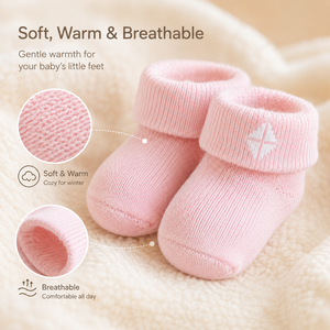 Chaussettes bébé côtelées à logo personnalisé, couleur unie, en coton pour nouveau-né, prix de gros du Vietnam - Product Image 5