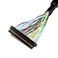 Kustom DF14 LVDS 2/4/6/8 Pin tembaga konduktor rakitan kabel PVC untuk komputer layar LCD kawat Harness produsen