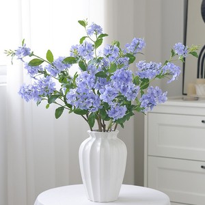Arrangement de fleurs artificielles en soie, orchidée des neiges bleue, décoration pour la maison, accessoires de photographie de mariage - Product Image 1