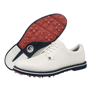 Chaussures de golf professionnelles haut de gamme en cuir véritable imperméables avec crampons pour hommes toutes saisons - Product Image 1