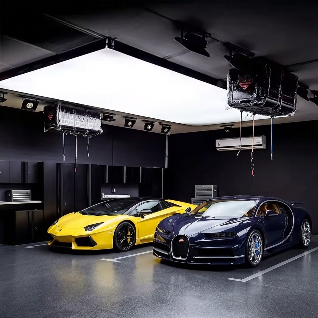 AC Powered LED Working Light Cold White Soft Film Light Box IP20 Rated 2-Year Warranty Car Wash Detailing Ceiling Lamp Workshop