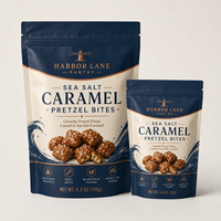 Sacs d'emballage Doypack à fermeture éclair refermable, imprimés sur mesure, mats, de qualité alimentaire, à prix d'usine, pour bretzels, bonbons et snacks, pochettes verticales