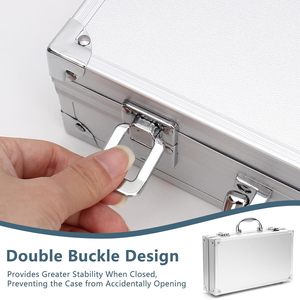 Caja de <span class=keywords><strong>Herramientas</strong></span> de Aluminio Portátil, con Cerradura y Asa, Organizador de Medicamentos Portátil, Maletín de Aluminio - Product Image 5