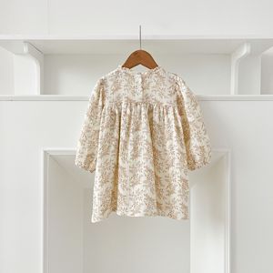 Vestito Vintage per Bambine 2-7 Anni, Nuovo Abito Floreale in Cotone a Maniche Lunghe, <span class=keywords><strong>Elegante</strong></span> Vestito Floreale per Bambine, <span class=keywords><strong>Abbigliamento</strong></span> per Neonata - Product Image 6