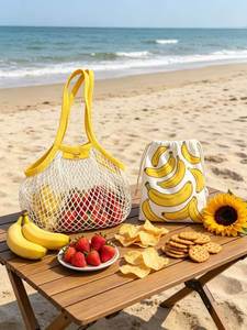 Wholesale 16inch Cotton Mesh Shopping Bags Reusable <b>Vegetable</b> Mesh Tote Bags Durable Travel Beach <b>Storage</b> Bags For Fruit - Product Image 4