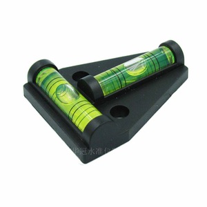 Nivel de burbuja en forma de T de plástico Haccury, mini nivel de burbuja de doble eje con orificio de montaje en la base - Product Image 1