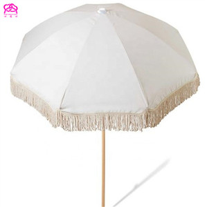 Ombrelle de plage avec pompoms, en bois véritable imprimé, personnalisé, <span class=keywords><strong>2022</strong></span>/180 CM, 200 - Product Image 4