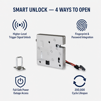 Verrouillage électrique à mortaise, serrure intelligente, serrure d'armoire à boulons électroniques avec retour de Signal, serrures électromécaniques