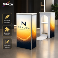 Comptoir de caisse réglable TIANYU avec rangement verrouillable, podium d'information minimaliste et moderne pour boutique, élégant et polyvalent