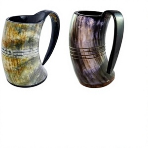 Handmade Modern Natural Shape Buffalo Horn Mugs & Tankard Latest Arrival Durable Waterproof Food Grade for <b>Beer</b> Drinking - Product Image 6