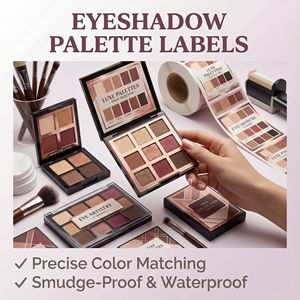 Etiquetas Cosméticas Personalizadas con Lámina Dorada Rosa |   Etiquetas Adhesivas <span class=keywords><strong>de</strong></span> Vinilo Impermeables para Paletas <span class=keywords><strong>de</strong></span> Sombras <span class=keywords><strong>de</strong></span> Ojos y Envases <span class=keywords><strong>de</strong></span> Rímel - Product Image 2