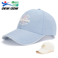 Gorra de Béisbol Deportiva Unisex de Algodón con 6 Paneles, Visera Sandwich, Logotipo Bordado Personalizado y Hebilla Metálica