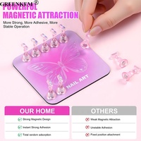 Support de pratique d'ongle de conception de papillon de coeur avec le support magnétique de Nail Art de logo personnalisé d'échecs de 5pcs