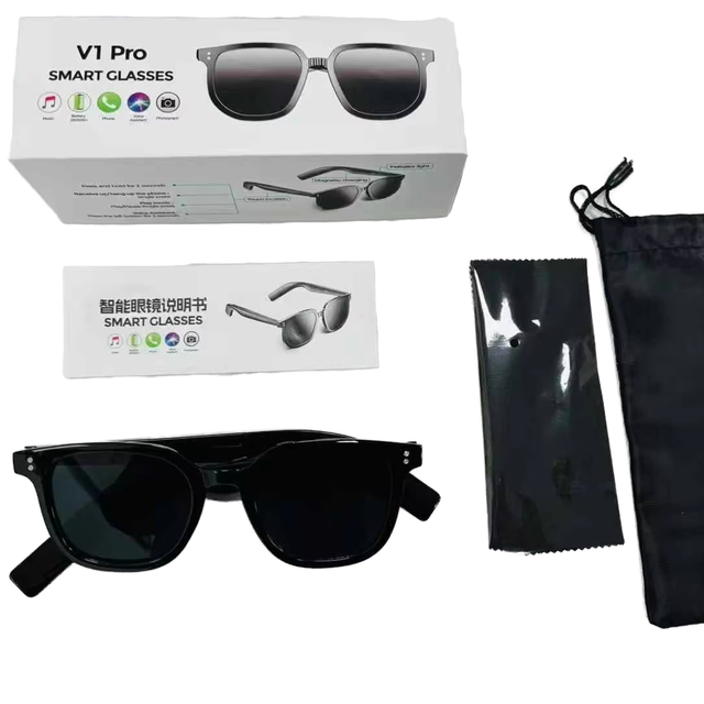 Outdoor Sports V1 Pro Smart Sunglasses UV Protection Music Player HD Phone Call Access Open Ear BT Headset Smart Glasses
